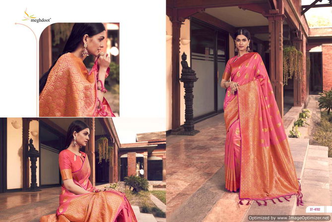 Meghdoot Fayra New Designer Fancy Exclusive Wear Silk Saree Collection